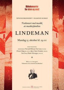 Lindeman-konsert i Ramnes kirke, plakat